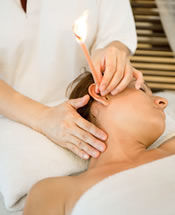 Ear Candling treatment picture